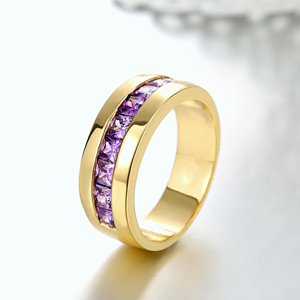 18K Gold Plated Pádraigín Pink Pave Ring made with Swarovski Crystals