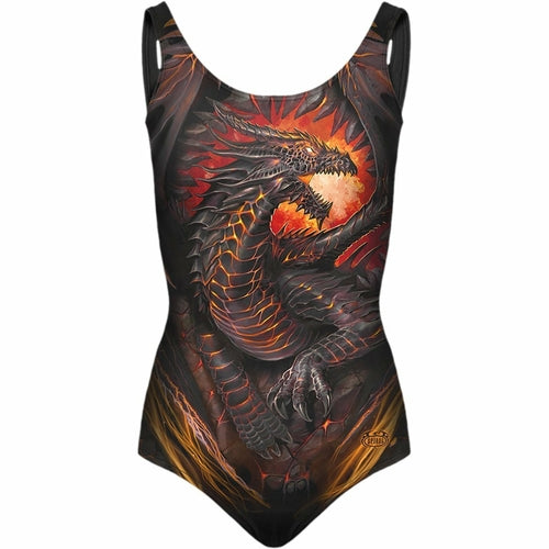 DRAGON FURNACE - Allover Scoop Back Padded Swimsuit