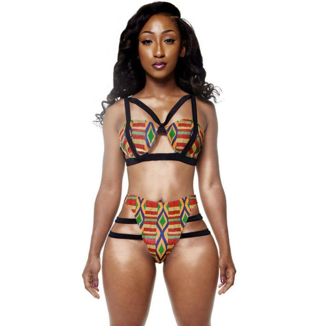 New Style Womens African Print Inspired Two Piece