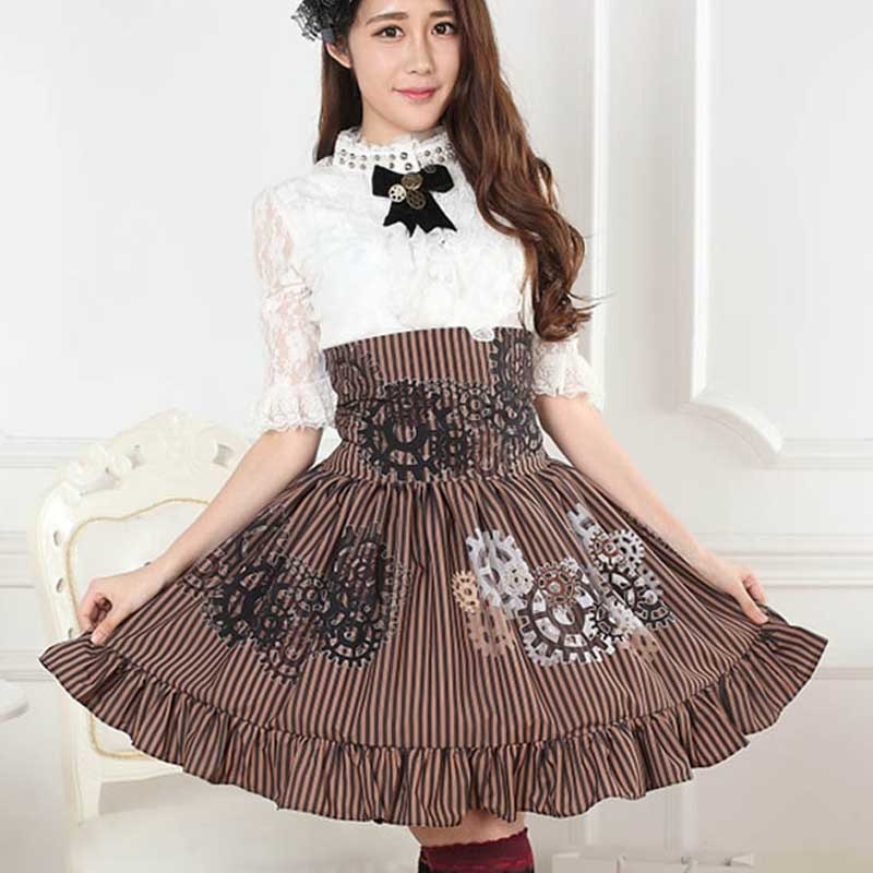 Preppy Lace Ladies Jupe Skirts Lolita