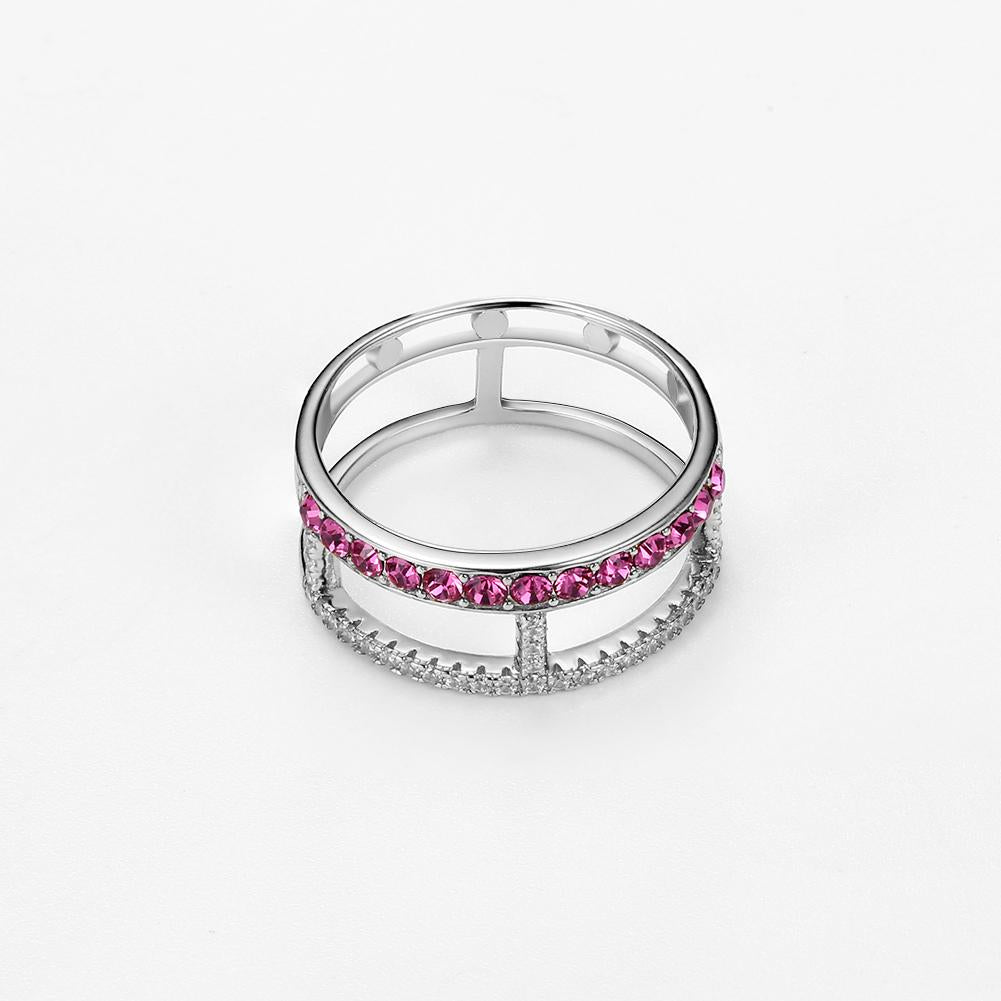 Pink Topaz Sterling Silver Ring