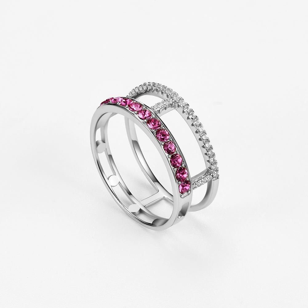 Pink Topaz Sterling Silver Ring