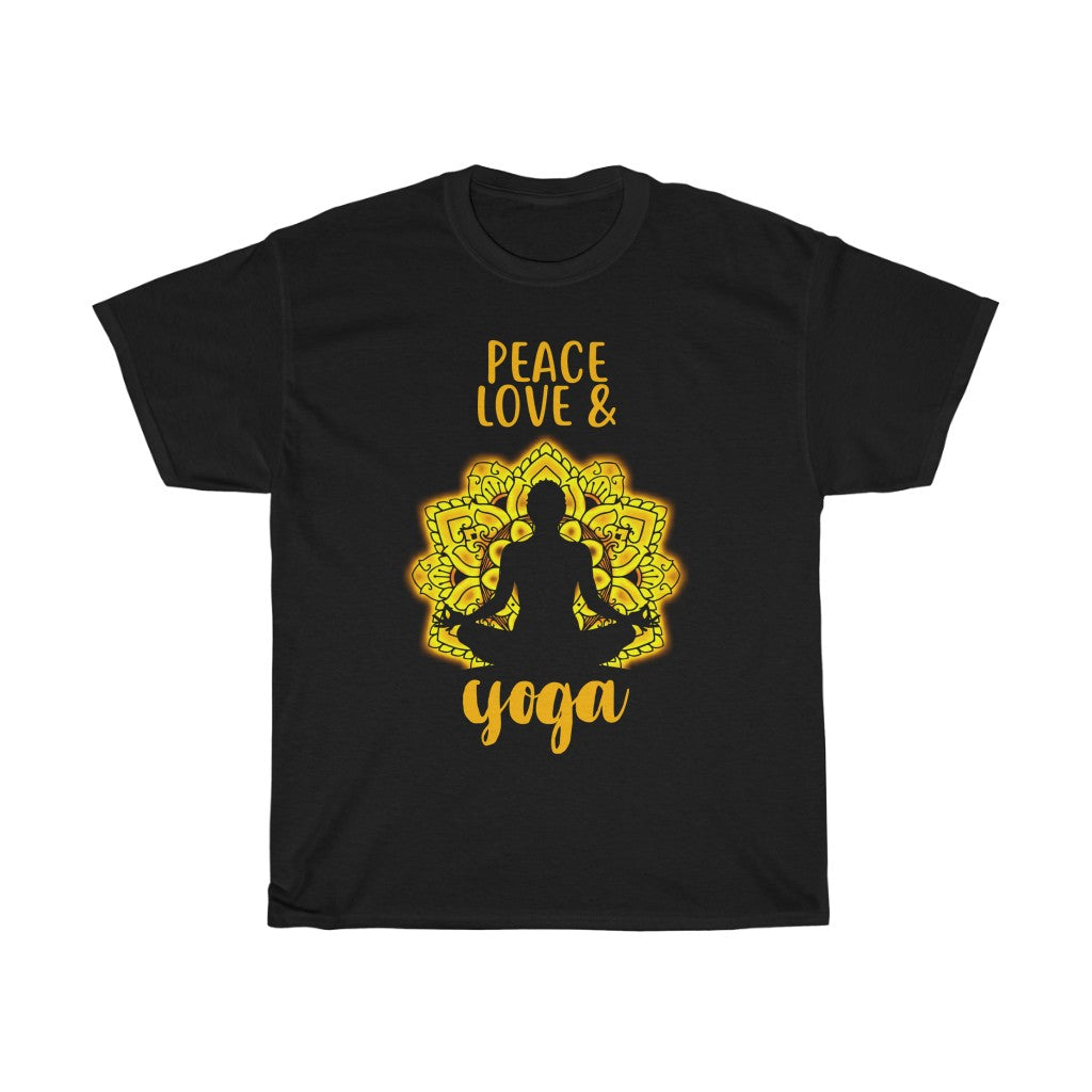 Peace love & yoga - T-Shirt