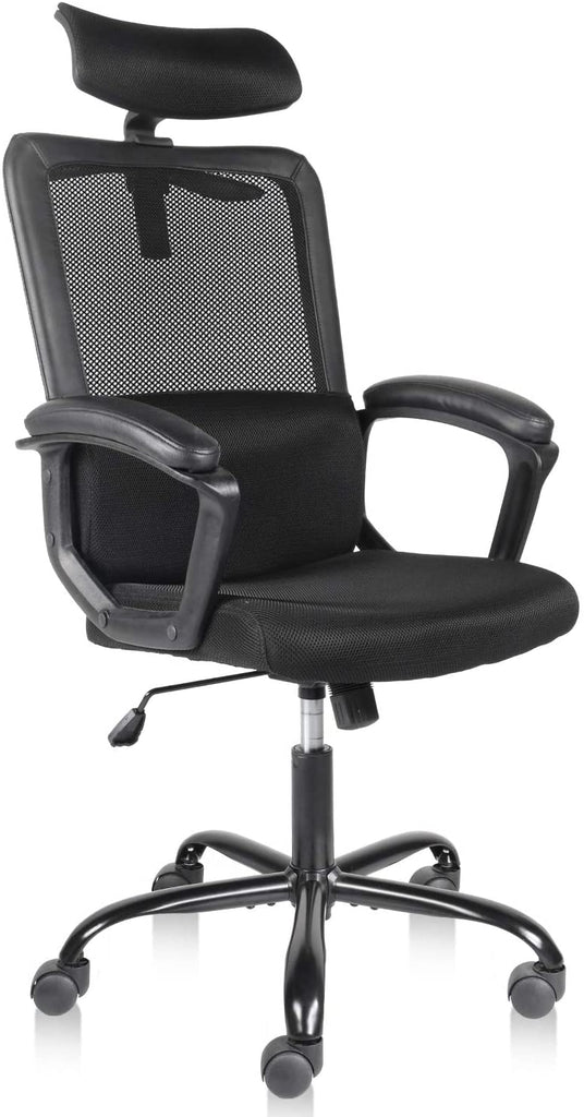 Office Chair with Padding Armrest and Adjustable Headrest