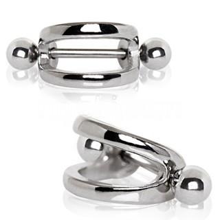 316L Stainless Steel Double Line Cartilage Cuff Earring