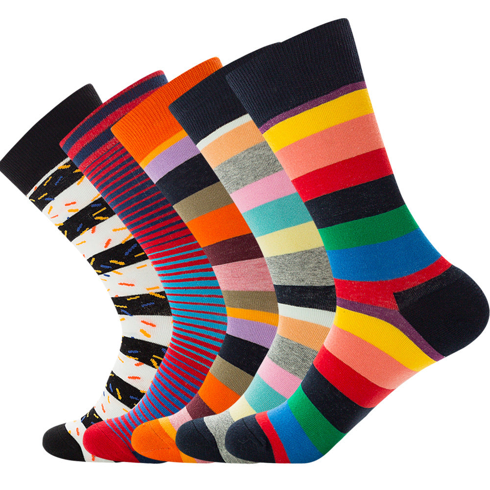 Multipack High Ankle Colorful Dress Cotton Socks for Men and Teen