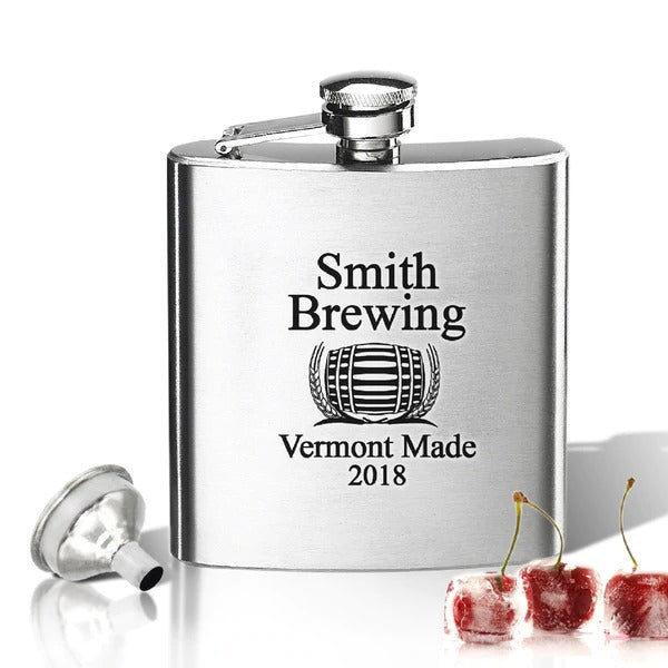 Stainless Steel Hip Flask (8 oz) Personalized to your desire