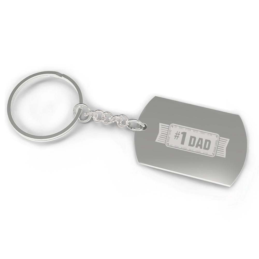 #1 Dad Key Chain Unique Fathers Day Gift Ideas