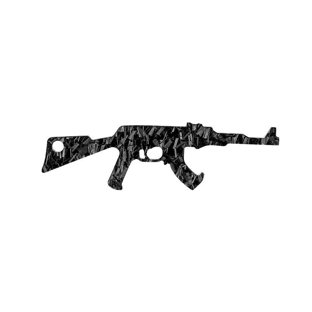 Forged Carbon Fiber AK-47 Shaped Keychain & Bottle Opener [Limited