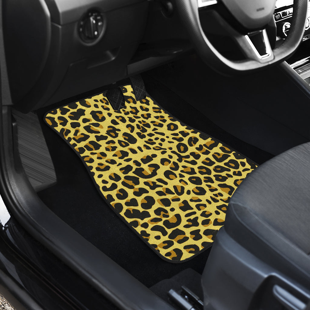 Front And Back Car Mats (Set Of 4) - Leopard
