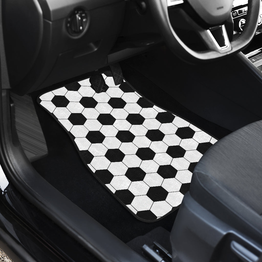Soccer Pattern Front And Back Car Mats (Set Of 4)
