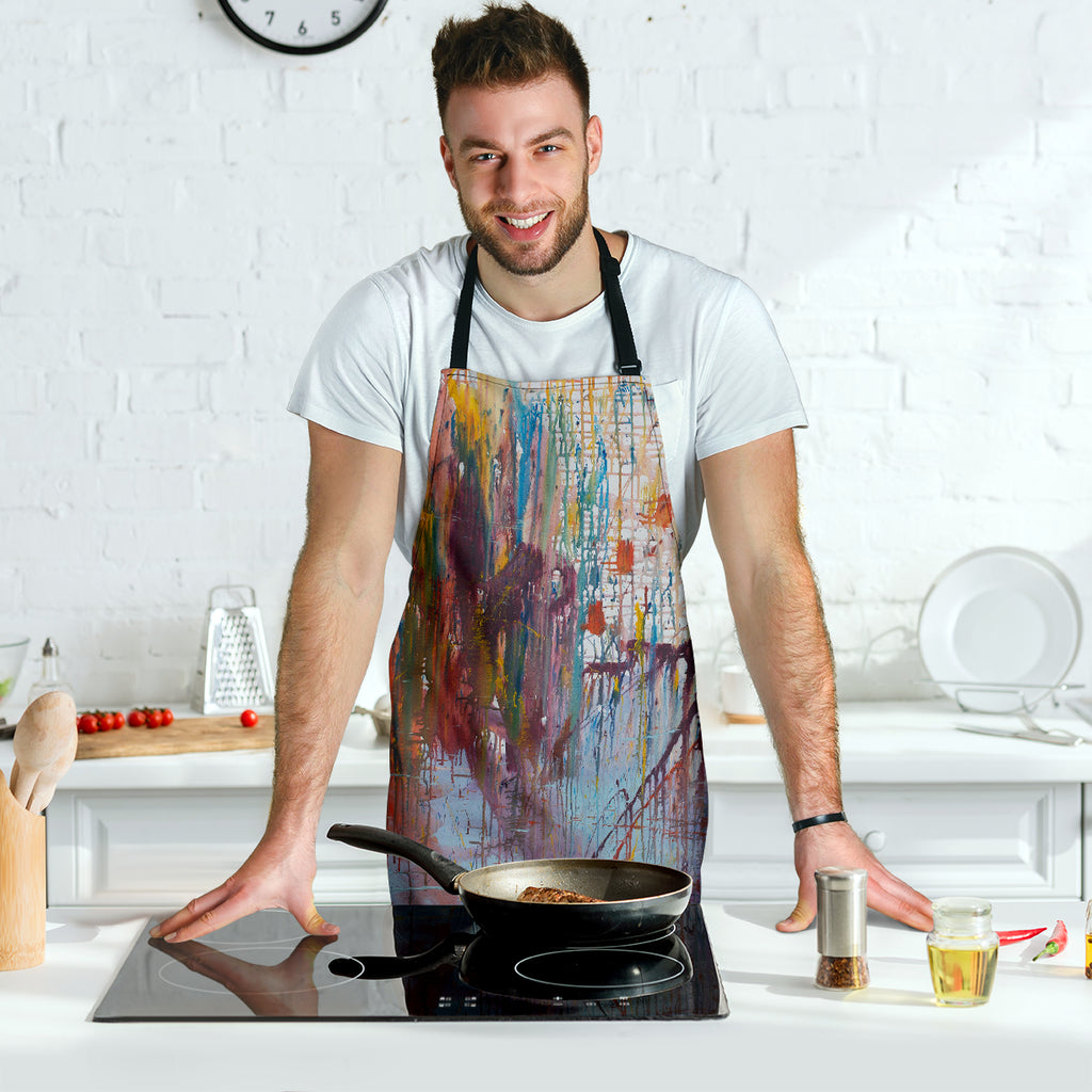 Drizzled Men's Apron from Expressionistic Fine Art Painting