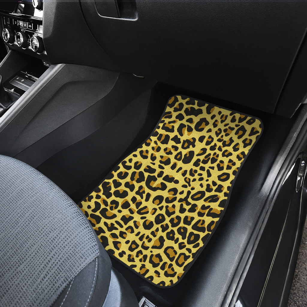 Front And Back Car Mats (Set Of 4) - Leopard