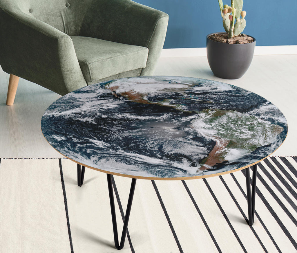 Earth: Storms Over America Round Coffee Table