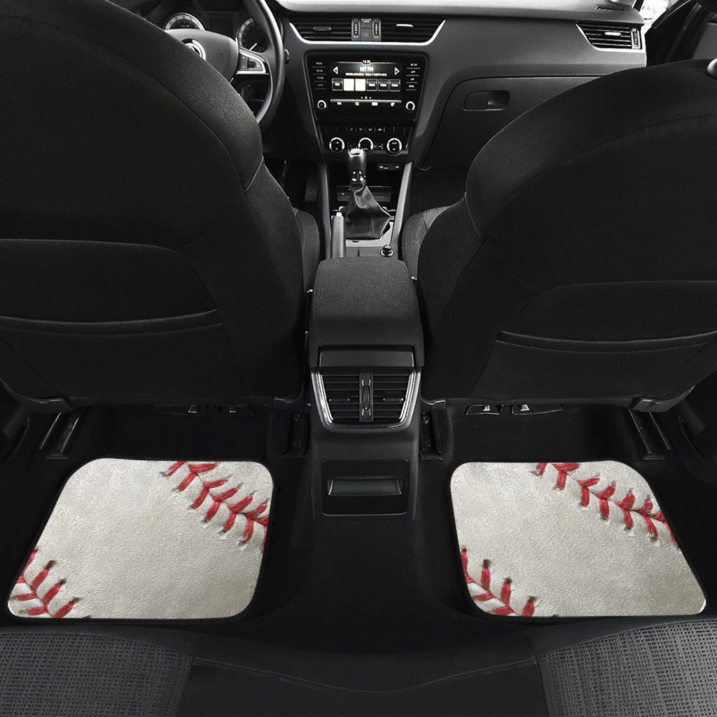 Baseball Front And Back Car Mats (Set of 4)
