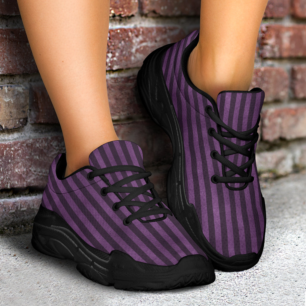 Purple Stripe Chunky Sneakers