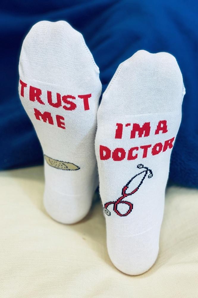 DOCTOR white cotton socks