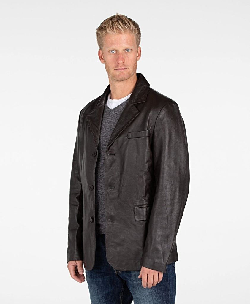 Mens Lexington Premium Leather Blazer Coat