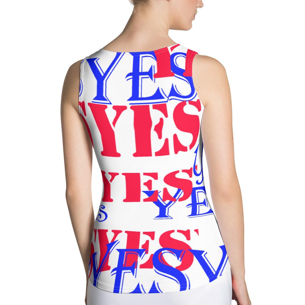 YES Stay Positive! body hugging Tank Top