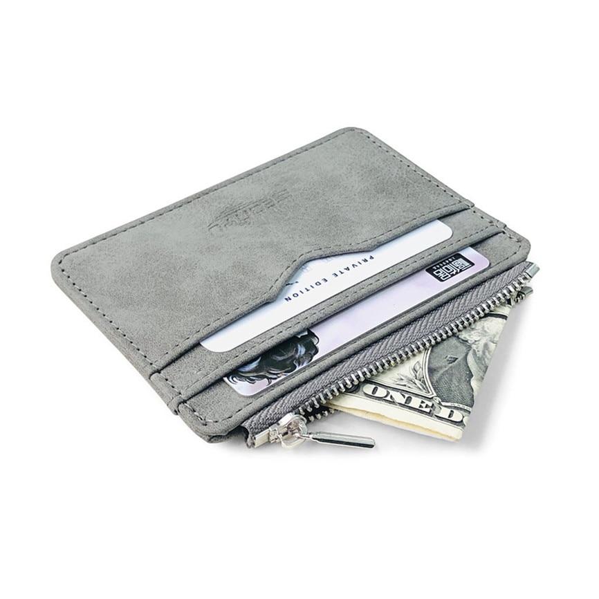 Men's Wallet Short Matte Leather Retro Multi-card Frosted Fabric Card