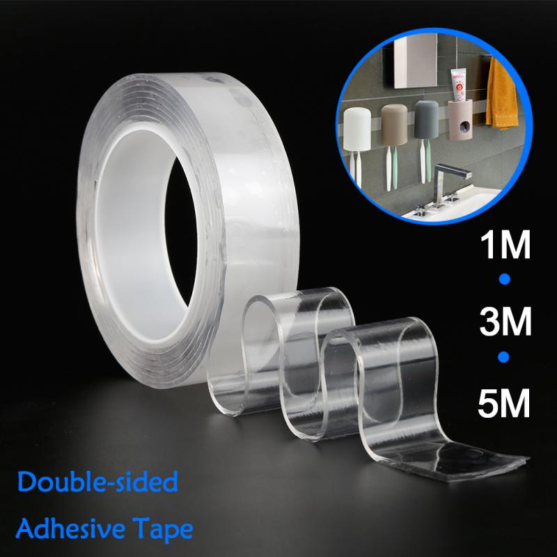 1/2/3/5m Reusable Double Sided Adhesive Nano Tape