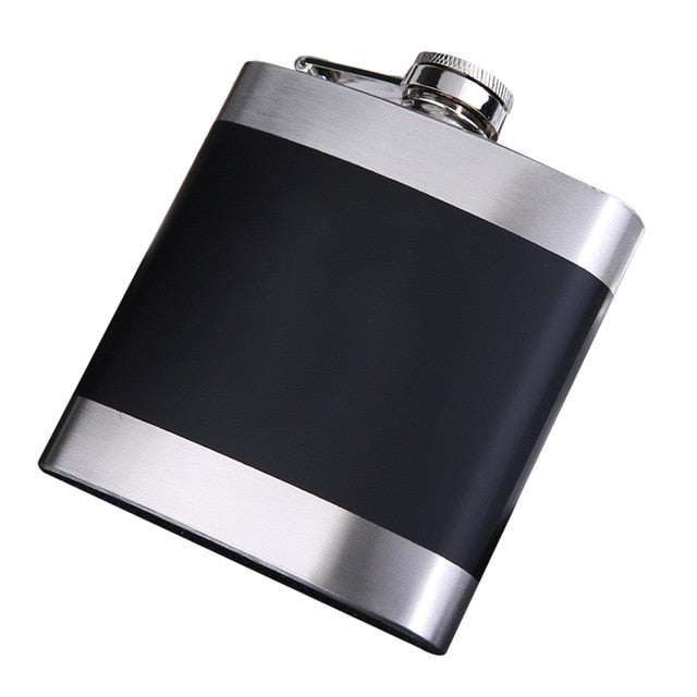 6 OZ Stainless Steel Pocket Matte Black Hip Flask