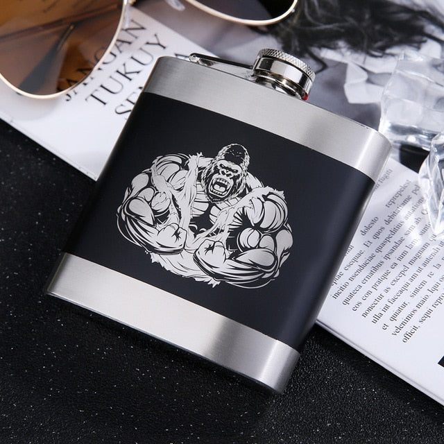 6 OZ Stainless Steel Pocket Matte Black Hip Flask