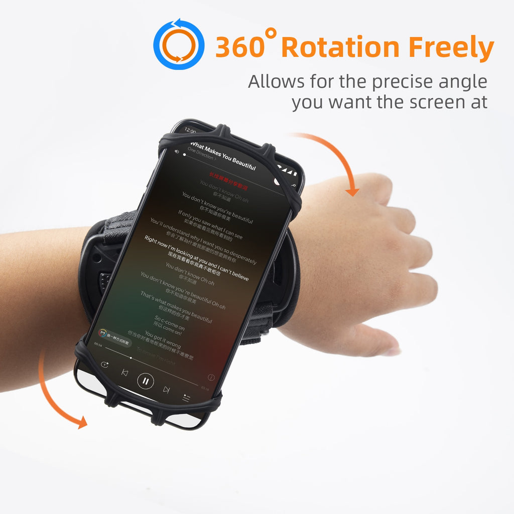 Removable rotating sports phone wristband