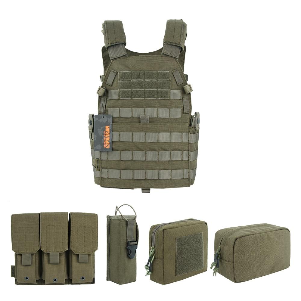 Tactical Vest Suit Plate Carrier Molle Hunting Vest Suit Airsoft Vests