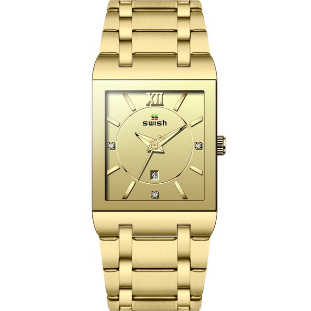 Golden Rose Gold Wrist Watch