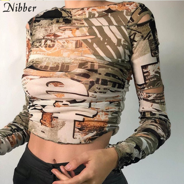 Nibber autumn street fashion tshirt