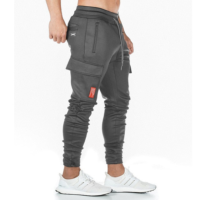 Multi-pocket jogging squats cargo pants