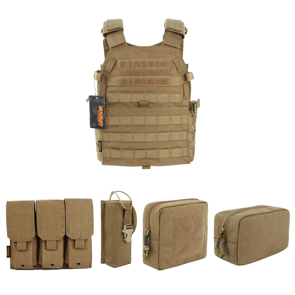 Tactical Vest Suit Plate Carrier Molle Hunting Vest Suit Airsoft Vests