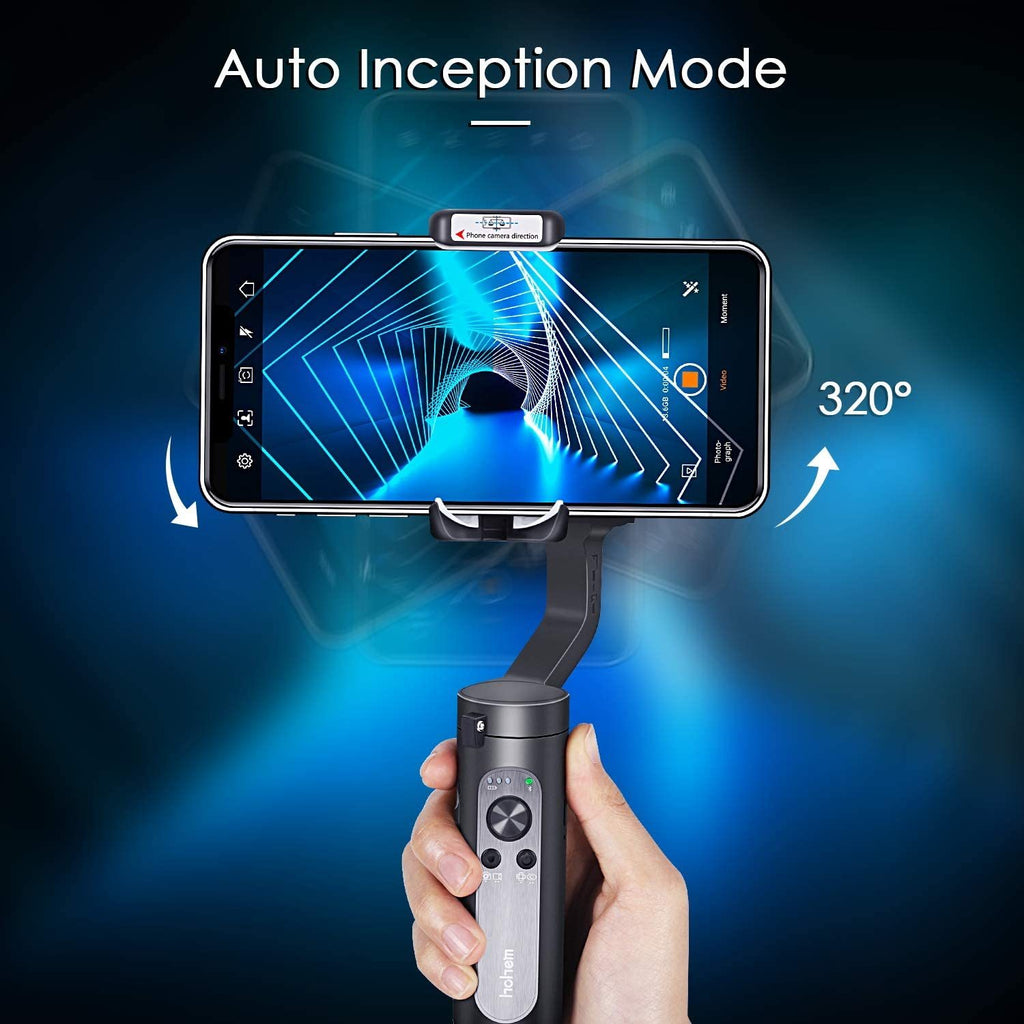 3-Axis Foldable Gimbal Stabilizer, Supports Beauty Mode Mode with