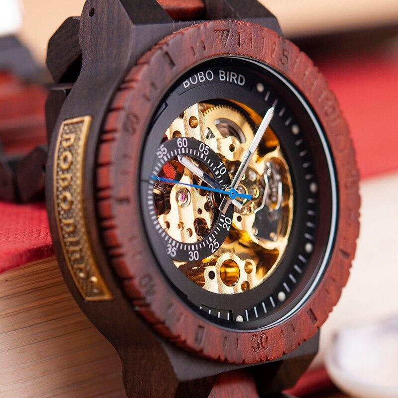 Automatic Mechanical Wood Wristwatch