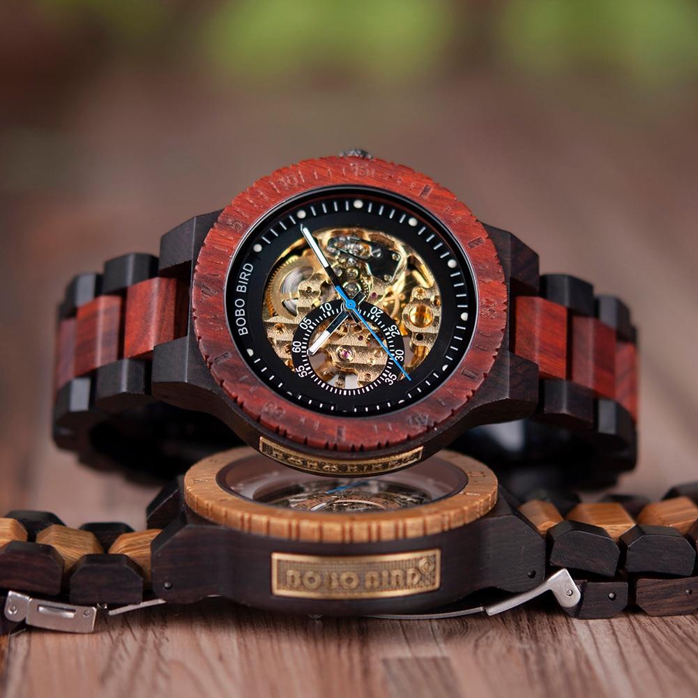 Automatic Mechanical Wood Wristwatch