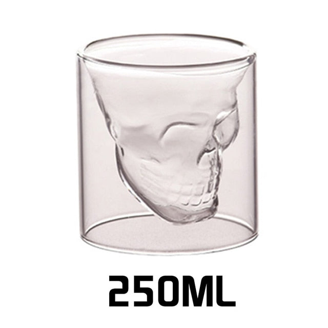 Crystal Skull Head Glass Cup