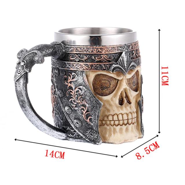 Skull-shaped Household Beer Mug