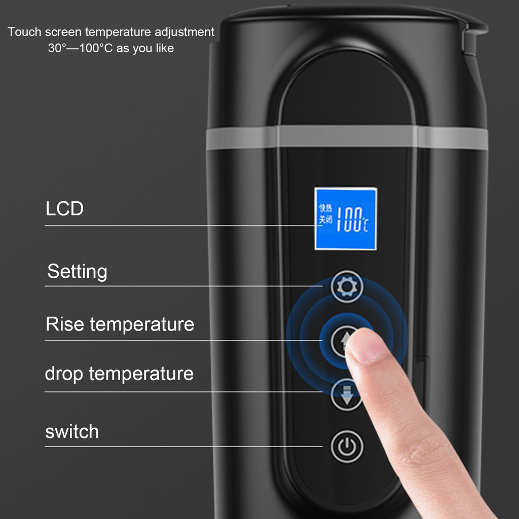 Stainless Car Heated Smart Mug With Temperature Control Water Cup