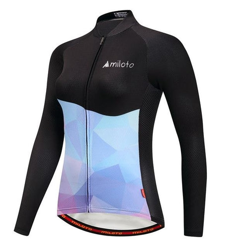 Women Long Sleeve Thermal Fleece Cycling Clothing