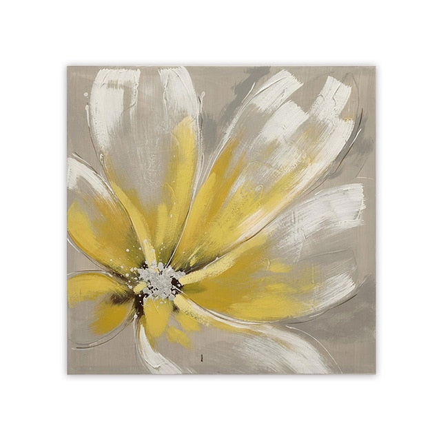Modern Abstract Yellow Flower