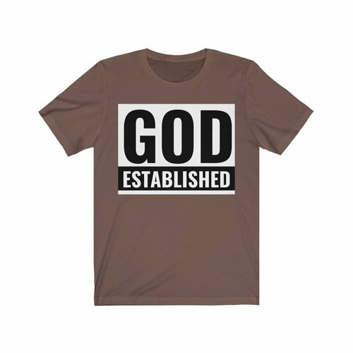 Short Sleeve Graphic T-Shirt, God Established Tee - Black & White /