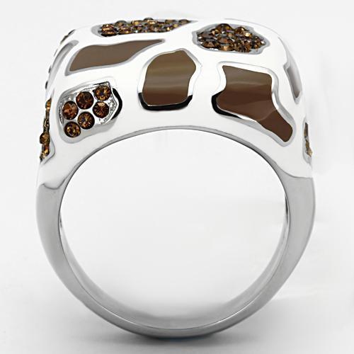 TK847 - High polished (no plating) Stainless Steel Ring with Top Grade