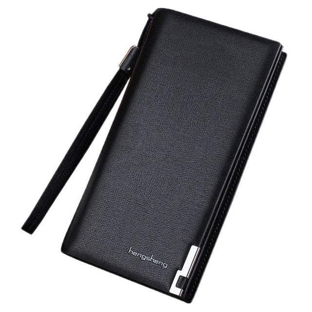 Long Bifold Business Leather wallet  for men