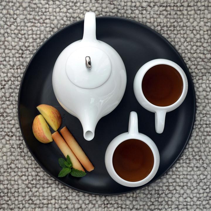 EVA teacups set of 2 - White porcelain
